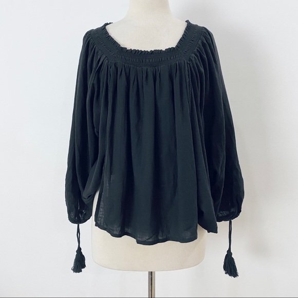 Apiece Apart black peasant top NEW - Picture 1 of 7
